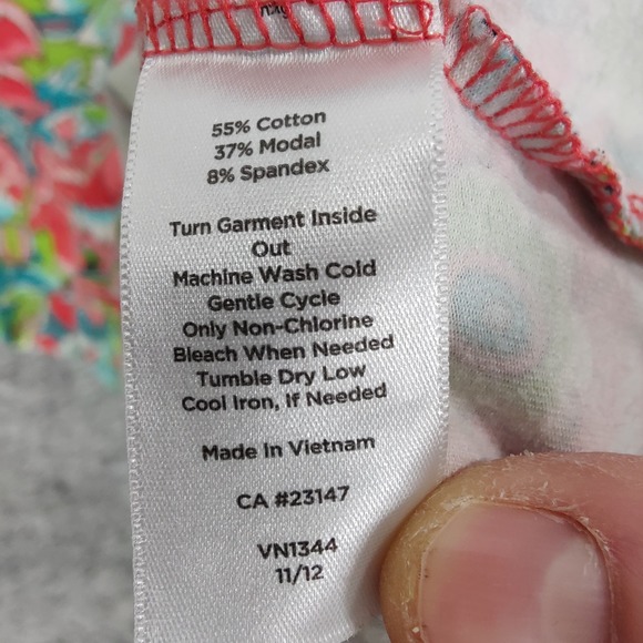 Talbots Womens XL Paisley Floral 3/4 Sleeve Boat Neck Floral Cotton Modal Top - Picture 6 of 16